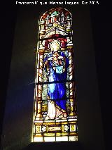 Capilla del Seminario. Vidriera Sagrado Corazón de María